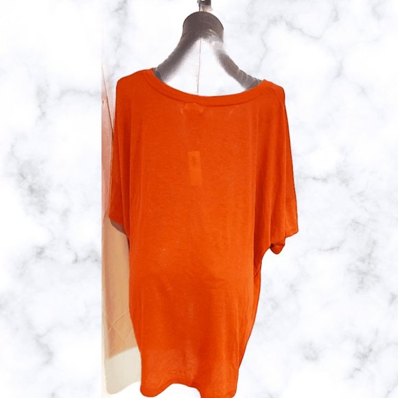 NWT Orange 3/4  Sleeve T-Shirt - Picture 2 of 3